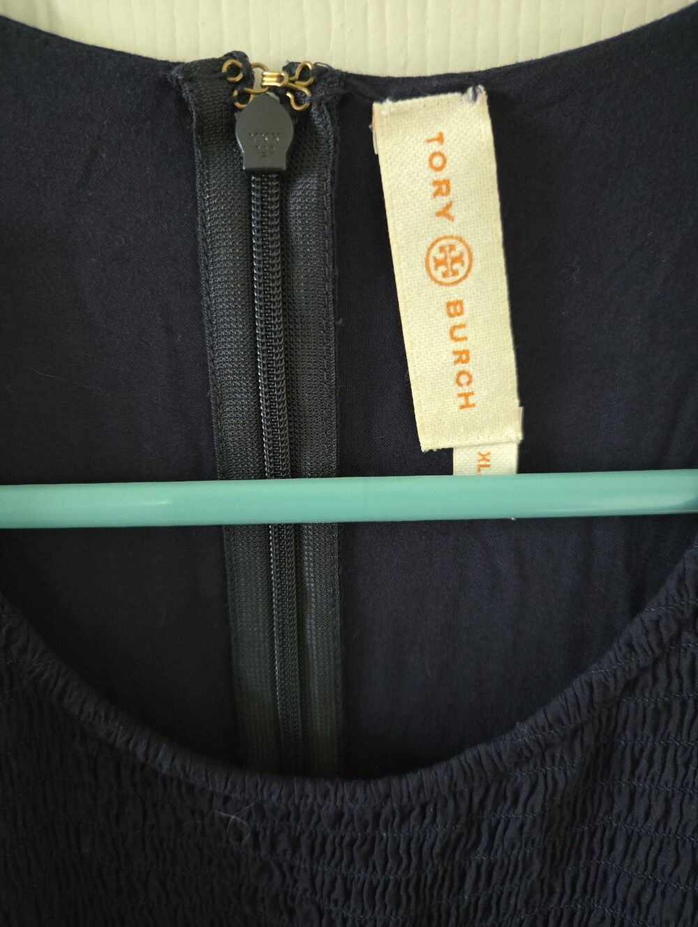 Tory Burch Maxi Summer Navy Coastal Dress with pockets Sz XL GUC - Picture 3 of 11